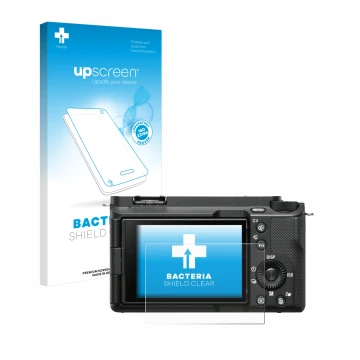 Front side of a product packaging with the brand logo upscreen. Next to it is the device Sony Alpha ZV-E1 shown with the corre