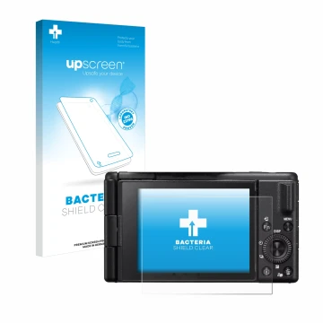 Front side of a product packaging with the brand logo upscreen. Next to it is the device Sony ZV-1M2 shown with the correspond