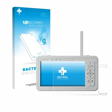 Front side of a product packaging with the brand logo upscreen. Next to it is the device Babysense HD S2 5