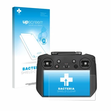 Front side of a product packaging with the brand logo upscreen. Next to it is the device DJI Mavic 3 RC Pro shown with the cor