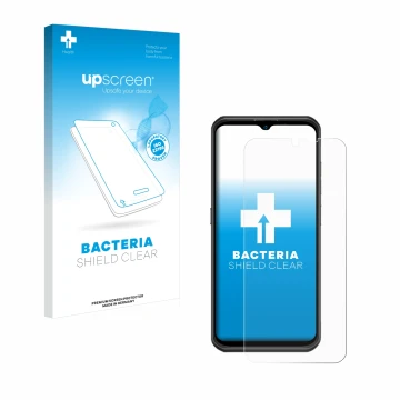 Front side of a product packaging with the brand logo upscreen. Next to it is the device Ulefone Armor 17 Pro shown with the c
