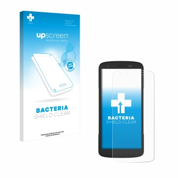 Front side of a product packaging with the brand logo upscreen. Next to it is the device Zebra TC22 shown with the correspondi