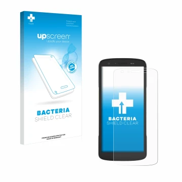 Front side of a product packaging with the brand logo upscreen. Next to it is the device Zebra TC27 shown with the correspondi