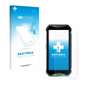 Front side of a product packaging with the brand logo upscreen. Next to it is the device Ulefone Armor 20WT shown with the cor