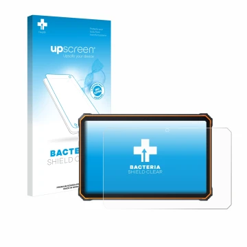 Front side of a product packaging with the brand logo upscreen. Next to it is the device Blackview Active 8 Pro 10.36