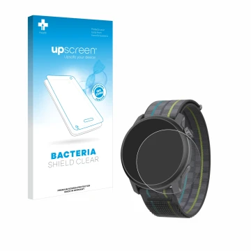 Front side of a product packaging with the brand logo upscreen. Next to it is the device Coros Pace 3 shown with the correspon