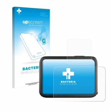 Front side of a product packaging with the brand logo upscreen. Next to it is the device GoPro Hero 12 Black shown with the co