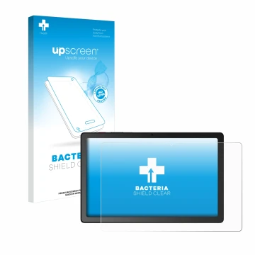 Front side of a product packaging with the brand logo upscreen. Next to it is the device Telekom T Tablet shown with the corre