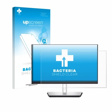 Front side of a product packaging with the brand logo upscreen. Next to it is the device Dell P2424HT shown with the correspon