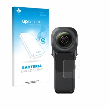 Front side of a product packaging with the brand logo upscreen. Next to it is the device Insta360 One RS 1-Zoll 360 shown with