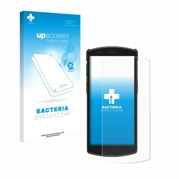 Front side of a product packaging with the brand logo upscreen. Next to it is the device Urovo CT58 shown with the correspondi