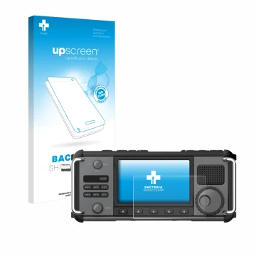 Front side of a product packaging with the brand logo upscreen. Next to it is the device Xiegu X6200 shown with the correspond