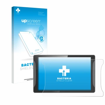 Front side of a product packaging with the brand logo upscreen. Next to it is the device Logicom Multimedia Stand Pro shown wi