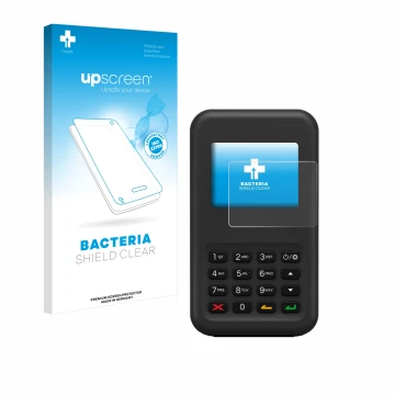 Front side of a product packaging with the brand logo upscreen. Next to it is the device Shopify WisePad 3 shown with the corr