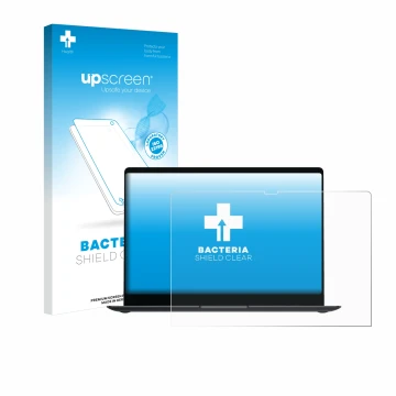 Front side of a product packaging with the brand logo upscreen. Next to it is the device Samsung Galaxy Book4 Pro 16