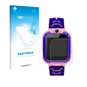 Front side of a product packaging with the brand logo upscreen. Next to it is the device Bothergu Kids Smartwatch Q12 shown wi