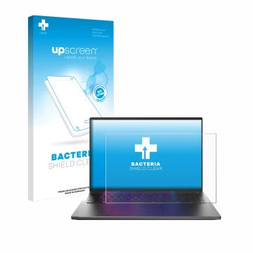 Front side of a product packaging with the brand logo upscreen. Next to it is the device Acer Swift Go 16 shown with the corre