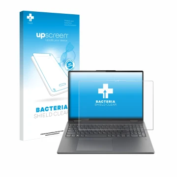 Front side of a product packaging with the brand logo upscreen. Next to it is the device Lenovo Yoga 7i 2-in-1 Gen 9 16