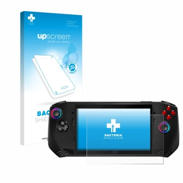 Front side of a product packaging with the brand logo upscreen. Next to it is the device MSI Claw A1M shown with the correspon