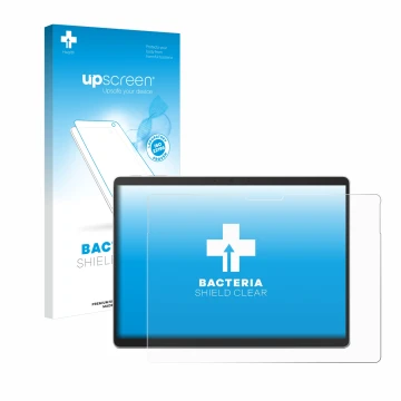 Front side of a product packaging with the brand logo upscreen. Next to it is the device Microsoft Surface Pro 10 shown with t