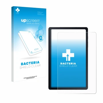 Front side of a product packaging with the brand logo upscreen. Next to it is the device Samsung Galaxy Tab S6 Lite WiFi 2024 