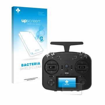 Front side of a product packaging with the brand logo upscreen. Next to it is the device FrSky TWIN X14 shown with the corresp