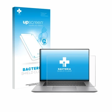 Front side of a product packaging with the brand logo upscreen. Next to it is the device HP Zbook Studio 16 G10 shown with the