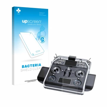 Front side of a product packaging with the brand logo upscreen. Next to it is the device Graupner MC-28 shown with the corresp