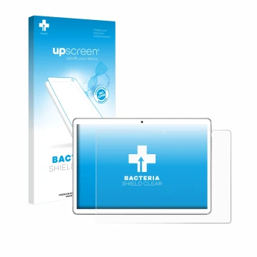 Front side of a product packaging with the brand logo upscreen. Next to it is the device niuniutab KT107 shown with the corres