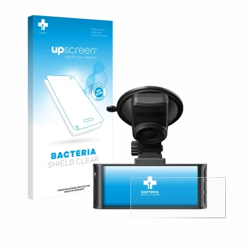 Front side of a product packaging with the brand logo upscreen. Next to it is the device Redtiger F7NS 4K shown with the corre