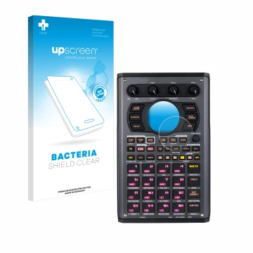 Front side of a product packaging with the brand logo upscreen. Next to it is the device Roland SP-404MKII shown with the corr