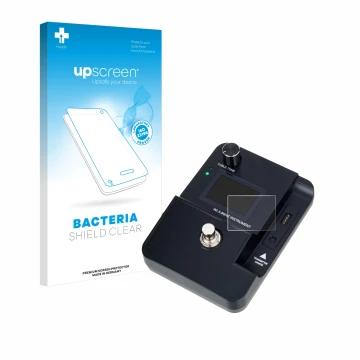Front side of a product packaging with the brand logo upscreen. Next to it is the device Harley Benton AirBorne Pro 5.8Ghz sho