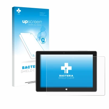 Front side of a product packaging with the brand logo upscreen. Next to it is the device SZTPS Tablet 10.1
