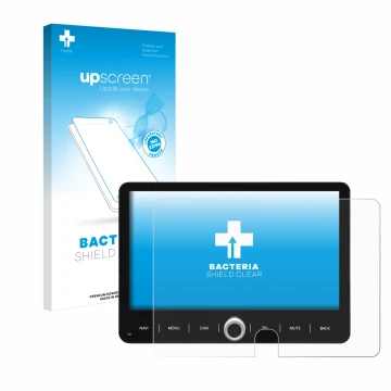 Front side of a product packaging with the brand logo upscreen. Next to it is the device Dynavin D9-T5TP shown with the corres