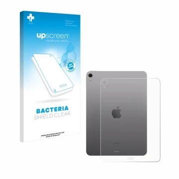 Front side of a product packaging with the brand logo upscreen. Next to it is the device Apple iPad Air 11