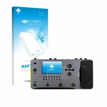 Front side of a product packaging with the brand logo upscreen. Next to it is the device Mooer GE1000 shown with the correspon