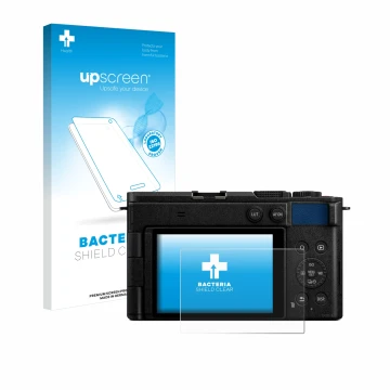 Front side of a product packaging with the brand logo upscreen. Next to it is the device Panasonic Lumix DC-S9 shown with the 