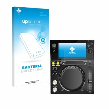 Front side of a product packaging with the brand logo upscreen. Next to it is the device Pioneer XDJ -700 shown with the corre