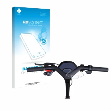 Front side of a product packaging with the brand logo upscreen. Next to it is the device Segway Ninebot P65D shown with the co