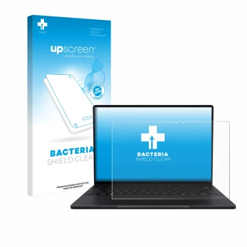 Front side of a product packaging with the brand logo upscreen. Next to it is the device ASUS ProArt PX13 shown with the corre