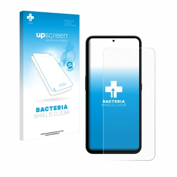 Front side of a product packaging with the brand logo upscreen. Next to it is the device Nothing CMF Phone 1 shown with the co