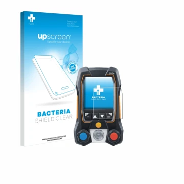 Front side of a product packaging with the brand logo upscreen. Next to it is the device Testo 550s shown with the correspondi