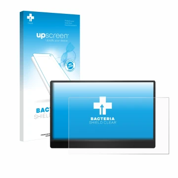 Front side of a product packaging with the brand logo upscreen. Next to it is the device MSI Pro MP161 E2 shown with the corre