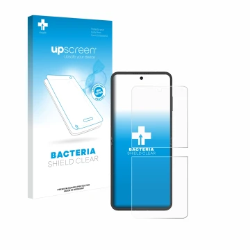 Front side of a product packaging with the brand logo upscreen. Next to it is the device Nubia Flip 5G shown with the correspo