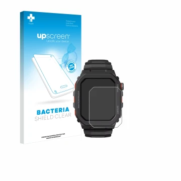 Front side of a product packaging with the brand logo upscreen. Next to it is the device Zeblaze Ares GPS shown with the corre
