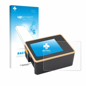 Front side of a product packaging with the brand logo upscreen. Next to it is the device Junsi iCharger X6 shown with the corr