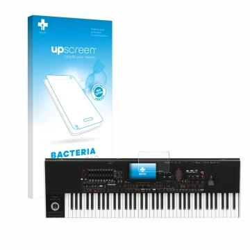 Front side of a product packaging with the brand logo upscreen. Next to it is the device KORG Pa4x shown with the correspondin