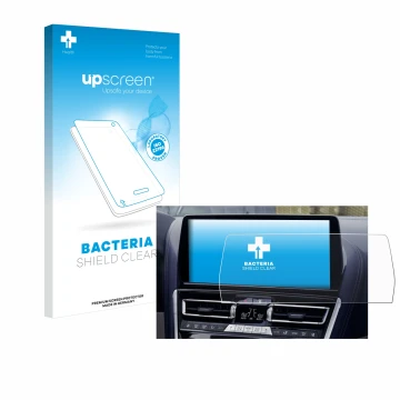 Front side of a product packaging with the brand logo upscreen. Next to it is the device BMW facelift 8 series BJ 2022-2025 sh