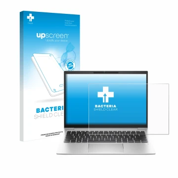 Front side of a product packaging with the brand logo upscreen. Next to it is the device HP EliteBook 830 G11 shown with the c