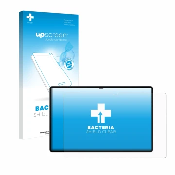 Front side of a product packaging with the brand logo upscreen. Next to it is the device Samsung Galaxy Tab S10 Ultra WiFi sho